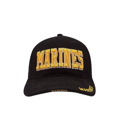 Black Marines Deluxe Low Profile Insignia Cap