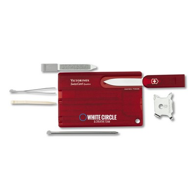 Swiss Army Swisscard Quattro Tools in Card Case Ruby Red