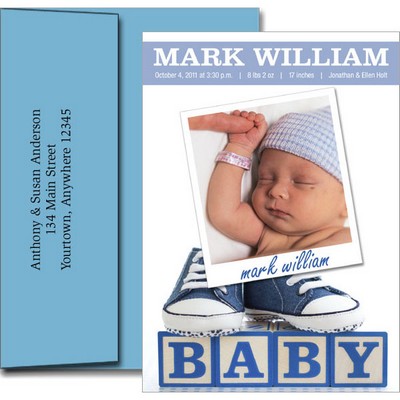 Birth Announcements w/Imprinted Envelopes (5"x7")