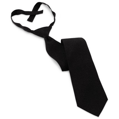 Light Navy Blue Velcro Poplin Tie - 18"