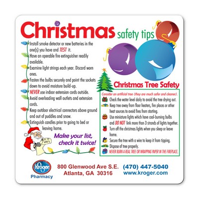 Health & Safety Christmas Safety Tips Magnet