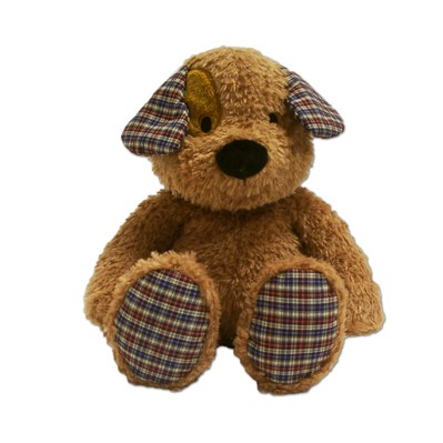 Custom Plush Brown Plaid Dog