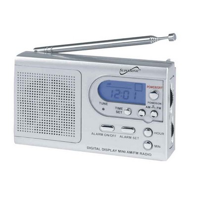 SuperSonic Compact AM/ FM Radio w/ Digital Display