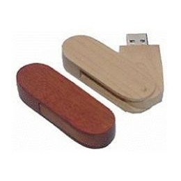 Wood Brown Oval USB Drive