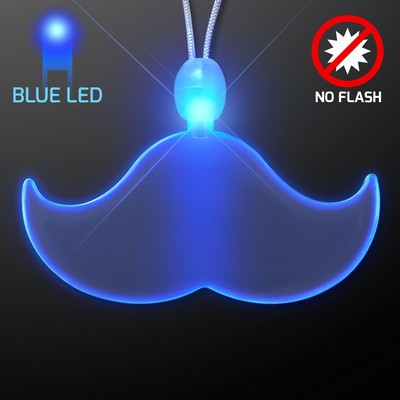 Blue LED Acrylic Mustache Necklace - BLANK