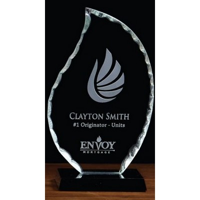 Jet Glass Corona Flame Award (5½"x9½"x2")