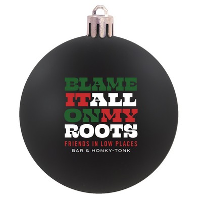 Matte Black Shatterproof Ball Ornament 80 Mm