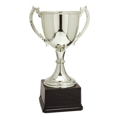 Silver Zinc Metal Cup Trophy 18 1/4"H