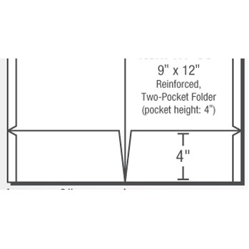 Reinforced Two Pocket Folder (9" x 12")