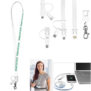 "LAYTON" 5-in-1 Lanyard Cell Phone Charging Cable