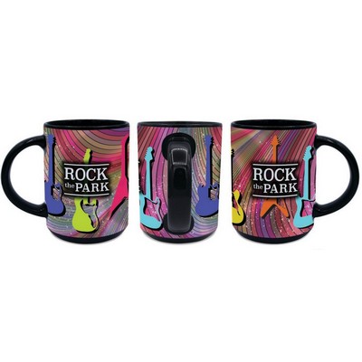 15 Oz. Mighty 360° Wrap Black Mug