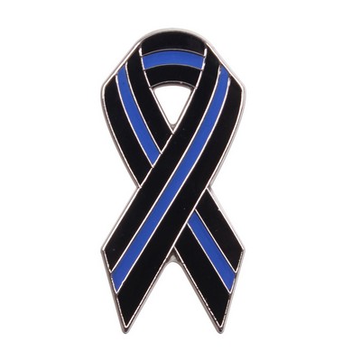 Thin Blue Line Ribbon Pin