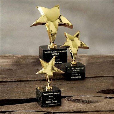 Gold Rising Star Award on Marble