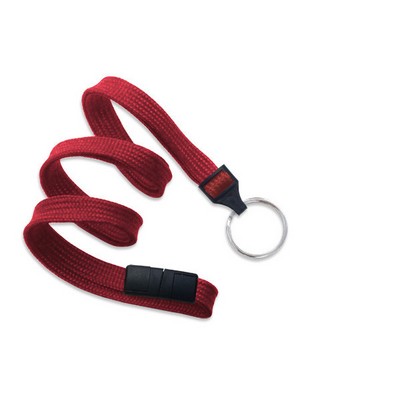 3/8" Breakaway Blank Lanyard w/Split Ring (Red)