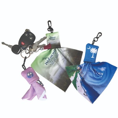 Microfiber Cloth Keychain Pouch