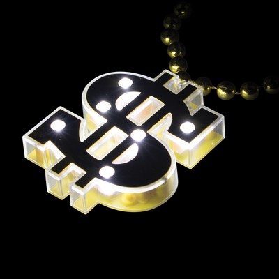 Dollar Sign Light Up Necklace