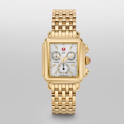 Ladies Signature Deco Diamond Dial Gold