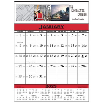 Economy Contractor 12 Sheet Wall Calendar - Full Color