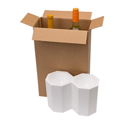 2-Bottle Styrofoam Wine Shipper