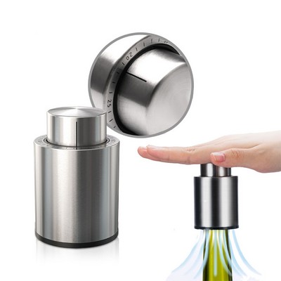 Stainless Steel Wine Stopper With Time Scale