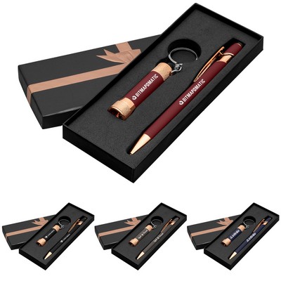 Ellipse & Chroma Softy Rose Gold Classic Ribbon Gift Set - Laser