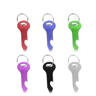 Aluminum Key Shaped Bottle Opener Keychain