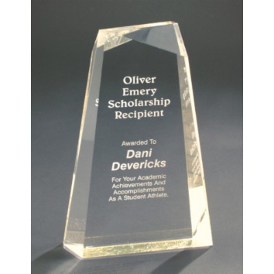 Gold Facet Wedge Acrylic Award