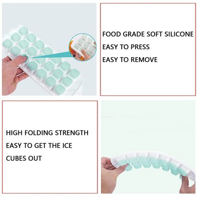 Small Square Ice Cube Tray w/Lid