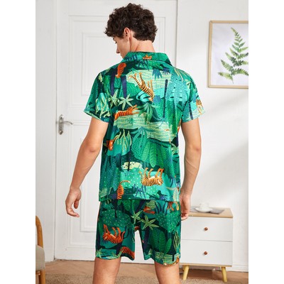 Men'S Short Sleeve Pajama Set