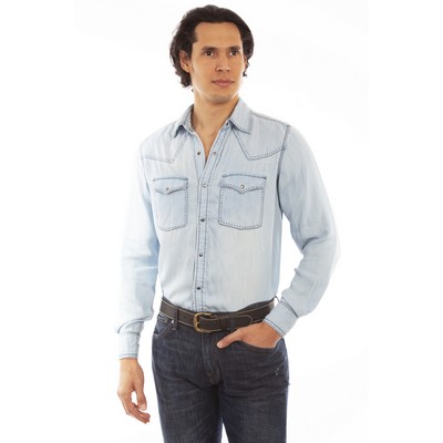 Tensel Solid Light Blue Shirt