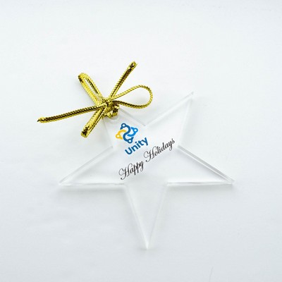 Star Acrylic Holiday Ornament