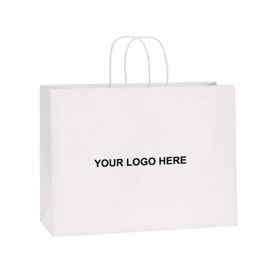 Kraft Paper White Shopping Bags