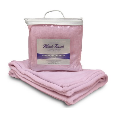 Mink Touch Baby Blanket Pink(30"X 40") Mink Touch Baby Blanket Blue(30"X 40")