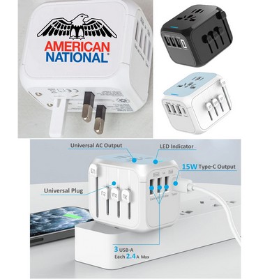 Kidder iBank® World Travel Adapter for 150 countries