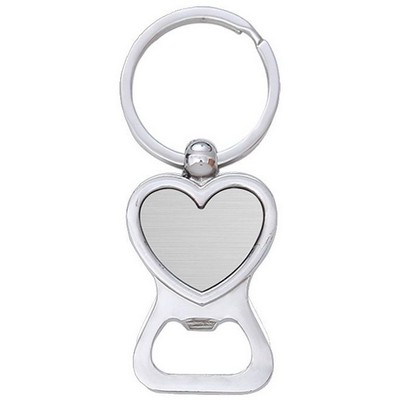 Heart Shape Bottle Opener Keychain