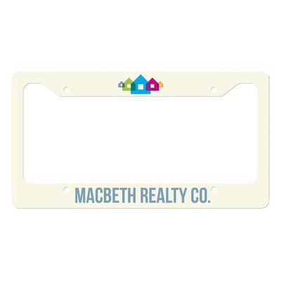 Aluminum License Plate Flat Bottom Frame