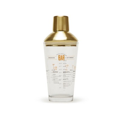 Skye Cocktail Recipe Shaker (Gold )