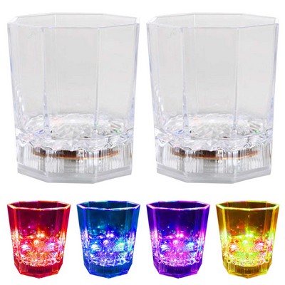 8 Oz. Rocks Glass w/ Flashing LED Lights