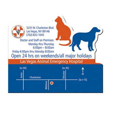 2.5" X 3" Dog & Cat Veterinarian Shape Vinyl Magnet - 30mil