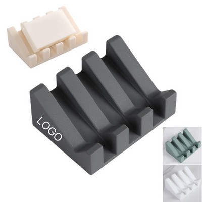 Silicone Draining Soap Dish Holder Tray