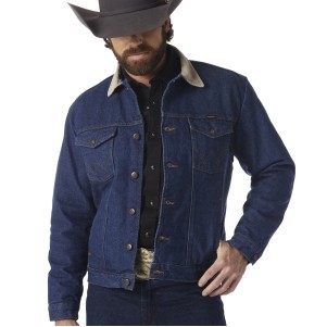 Wrangler® Men's Prewashed Blue Blanket Lined Denim Jacket