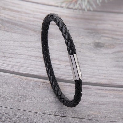 Man Fashion Leather Woven Wristband