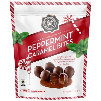 Dark Chocolate Caramel Peppermint Bites