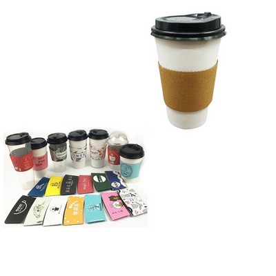 12/16/20/24 Oz. Disposable Double Layer Craft Paper Coffee Cup Sleeve/Beverage Wrap