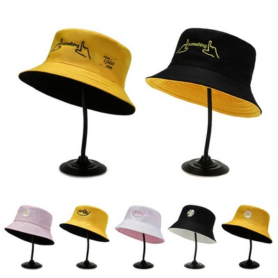 Oversized Unisex Cotton Bucket Hat for Adults