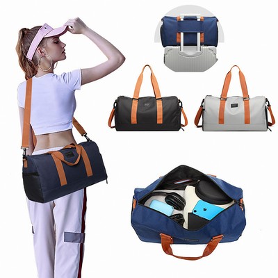 Waterproof Oxford Gym Bag with Wet and Dry Compartments