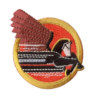 Custom Shape Velcro Backing Embroidered patch in 5"