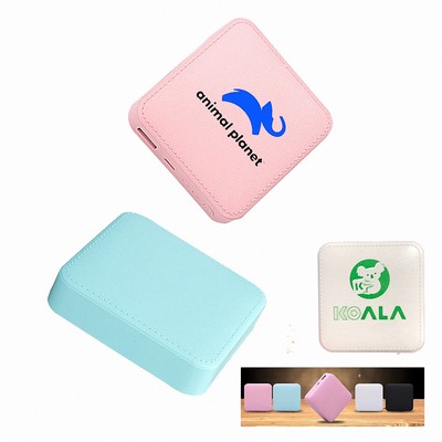 10000 MAH Thin Small PU Power Bank