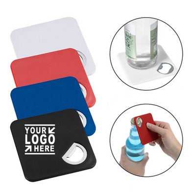 ABS Plastic Bottle Opener Coaster