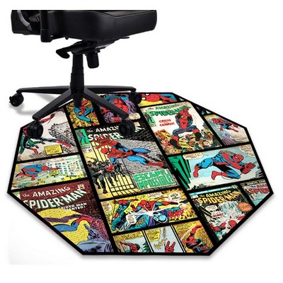 Round Advertising POP Floor Mat - Neoprene 4-Color Floor Matting - 4'x4'x1/8"-Bulk